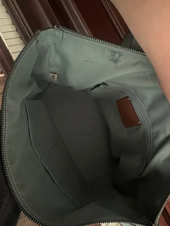 Coach Pebble Leather Tote in Light Gray - Picture 2 of 2